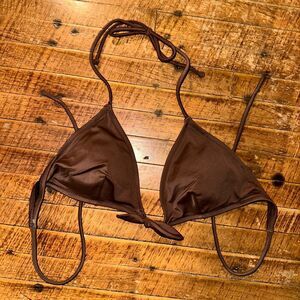 Victoria’s Secret brown S halter string bikini top